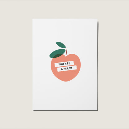 You're A Peach Love You, Happy Birthday, No Occasion Colourful Card