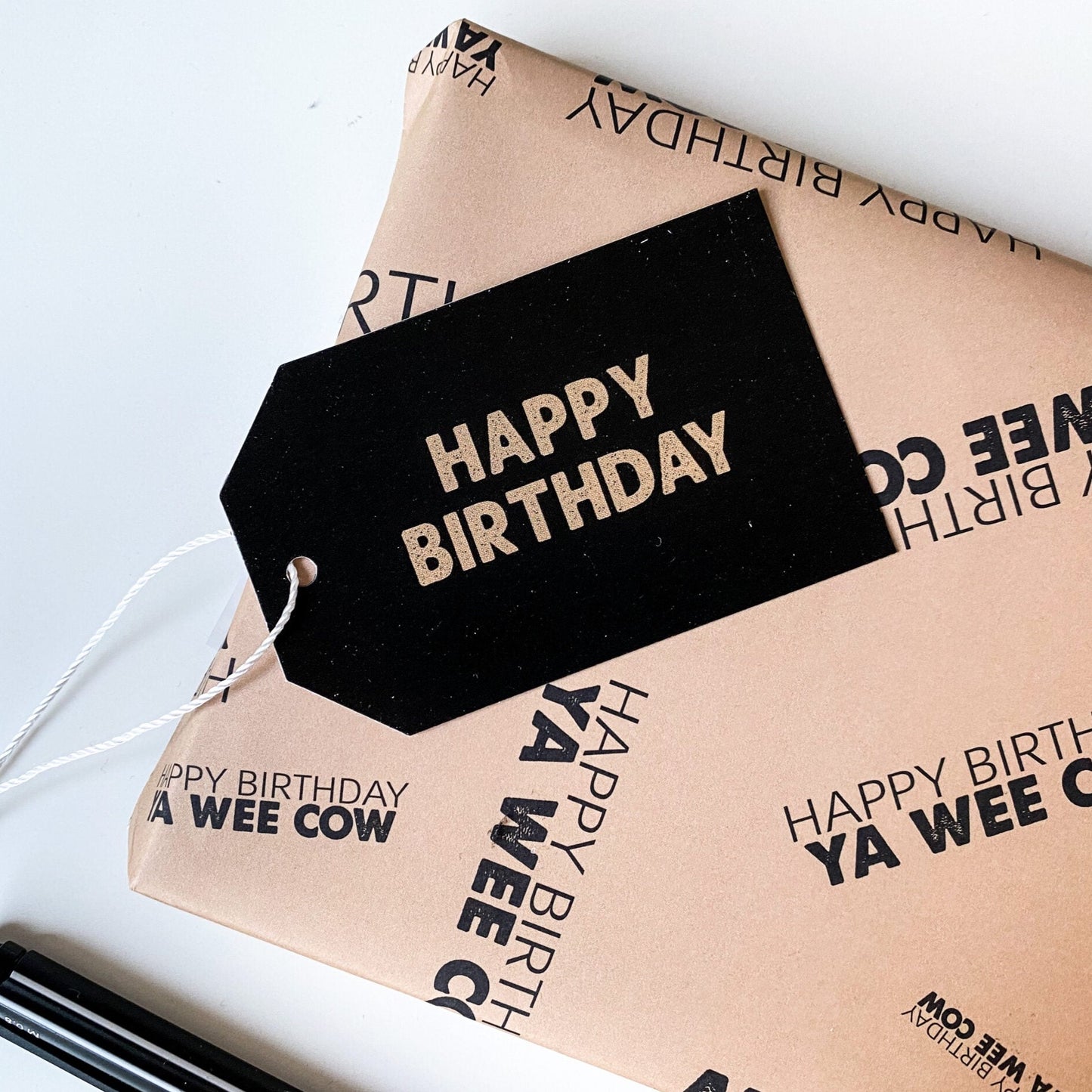 Happy Birthday Ya Wee Cow Wrapping Paper Gift Wrap