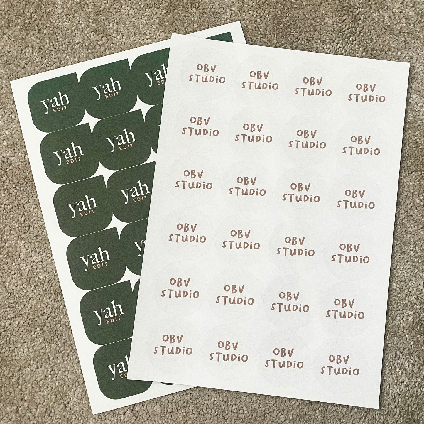 Round 45mm Biodegradable Personalised Stickers