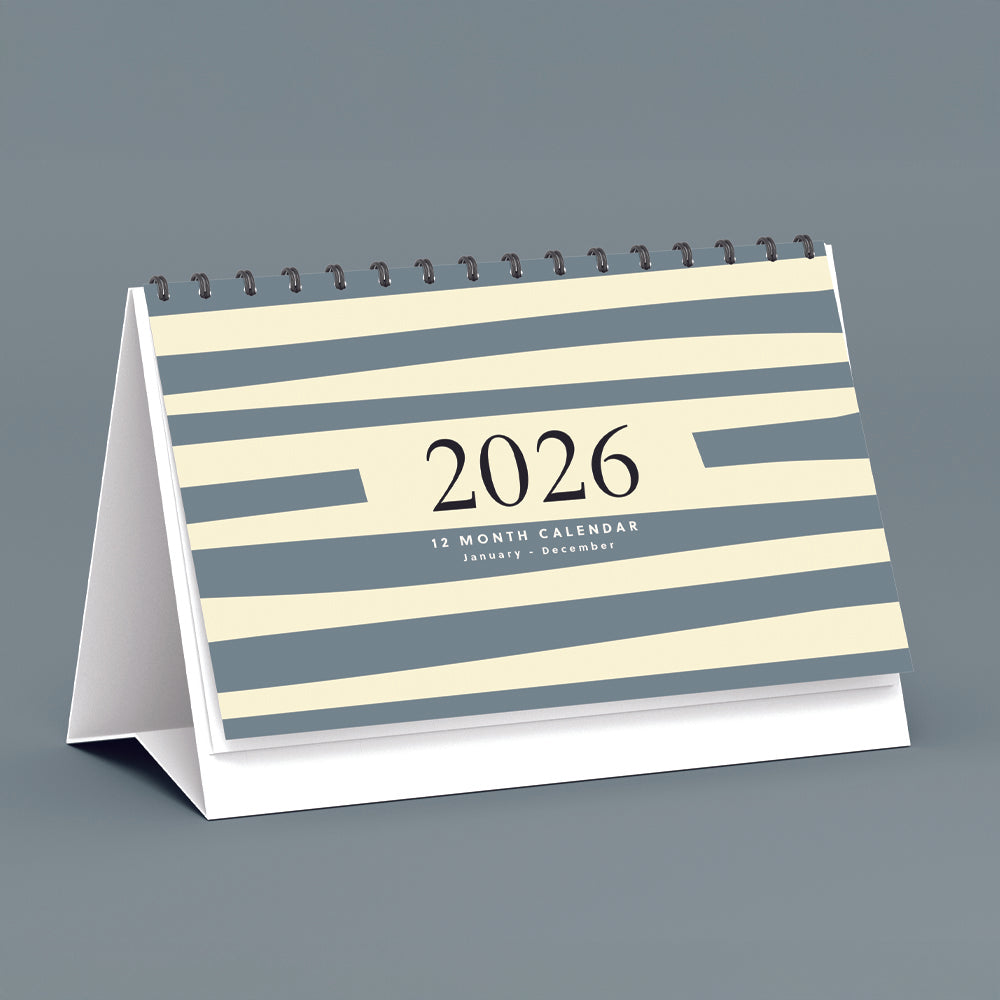 Boho Scandinavian Minimal Style A5 2026 Desk Desktop Calendar