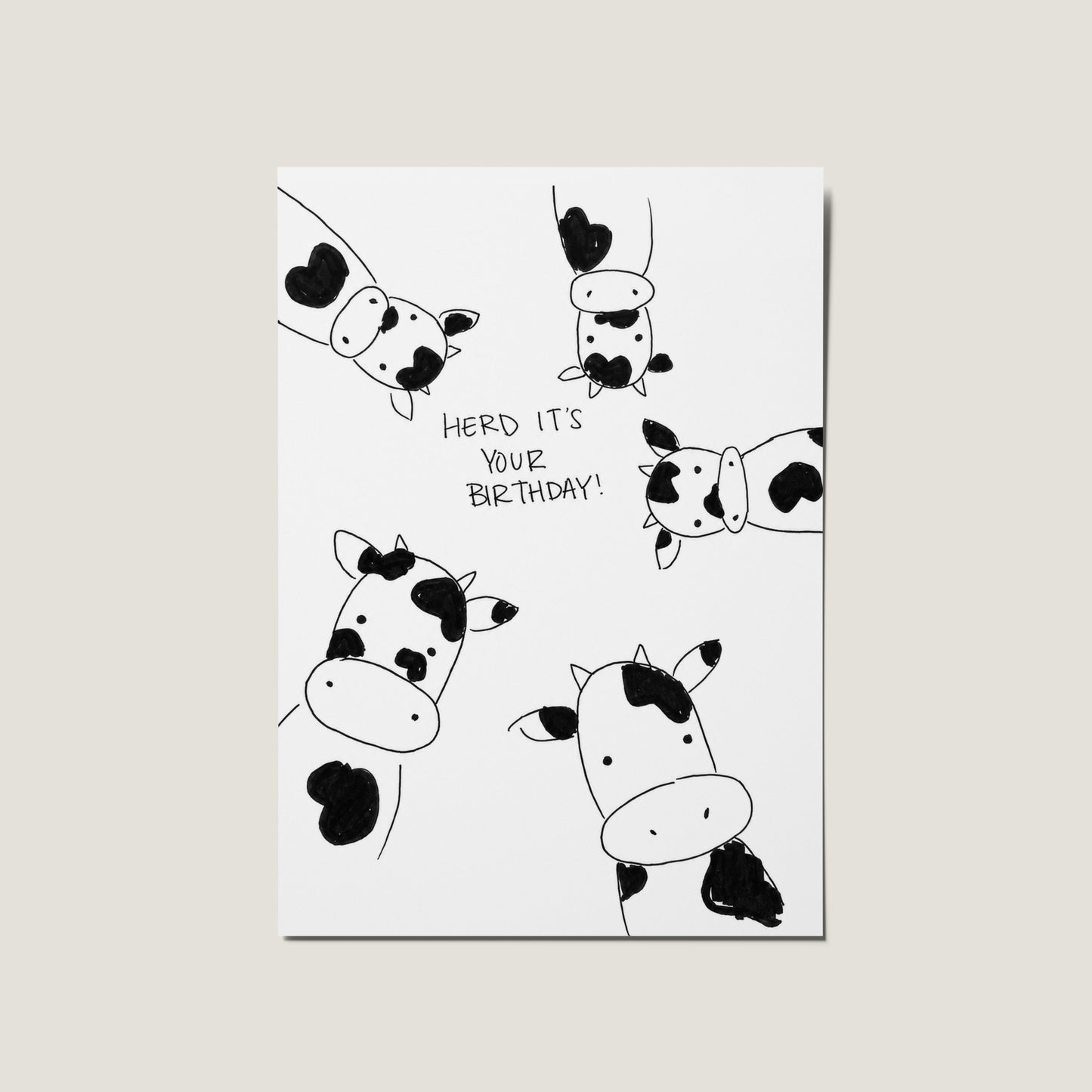 Herd it's Your Birthday Cow Card