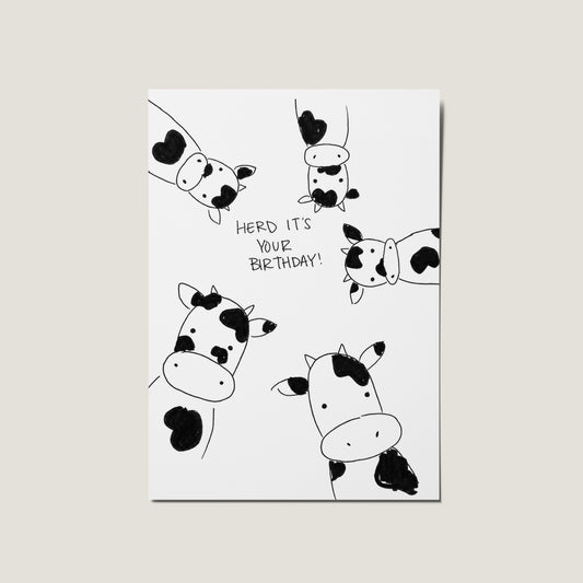 Herd it's Your Birthday Cow Card