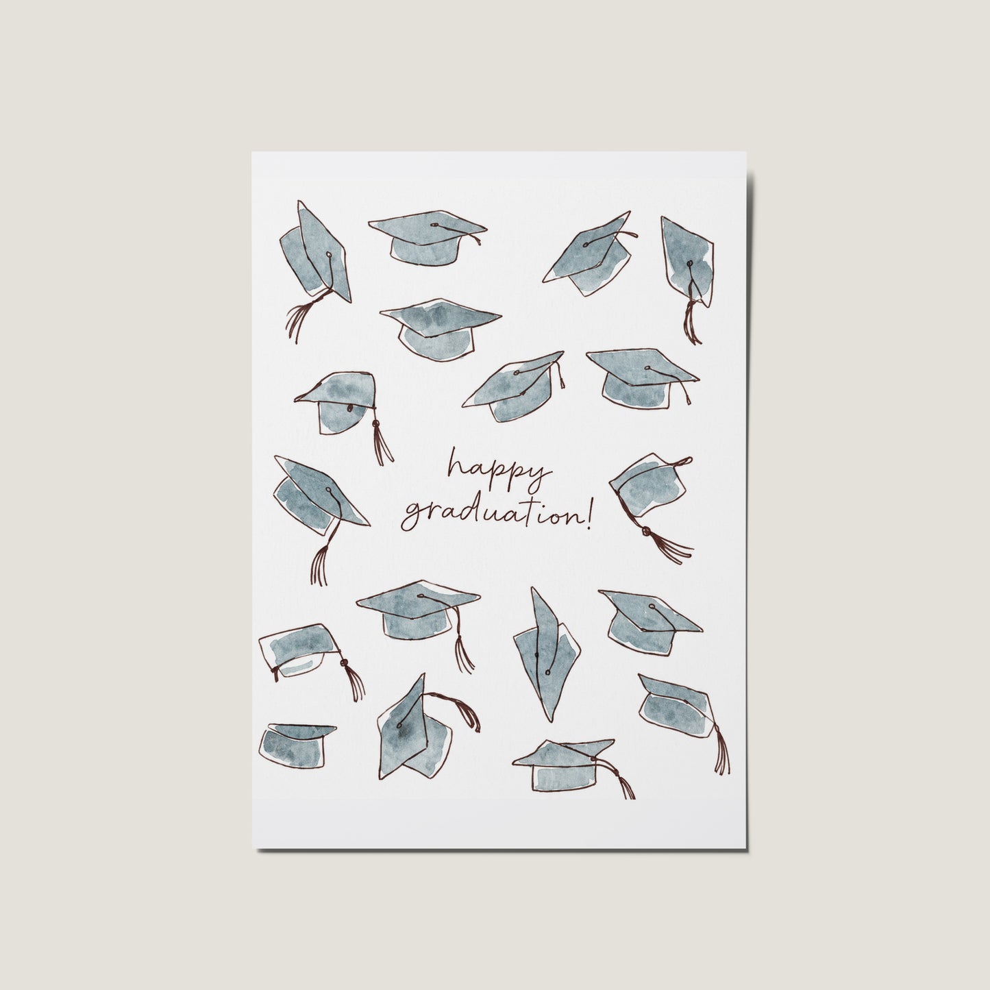 Happy Graduation Watercolour Card