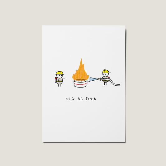 Old as Fuck Funny Rude Birthday Card