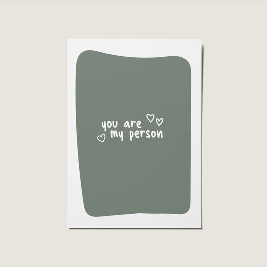 You Are My Person, Hearts, Bold No Occasion Card