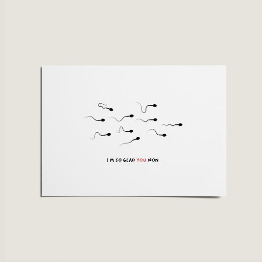 So Glad You Won Adult Humour Birthday Anniversary Card