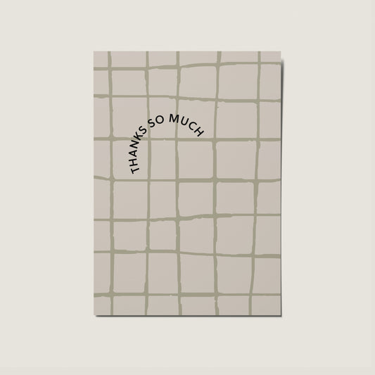 Thanks So Much Thank You Minimal Sketch Card