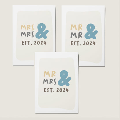 Mr & Mr, Mrs & Mrs, Mr & Mrs Gay Wedding Card