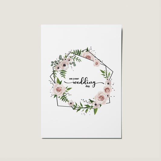 Floral On Your Wedding Day Newly Weds Card