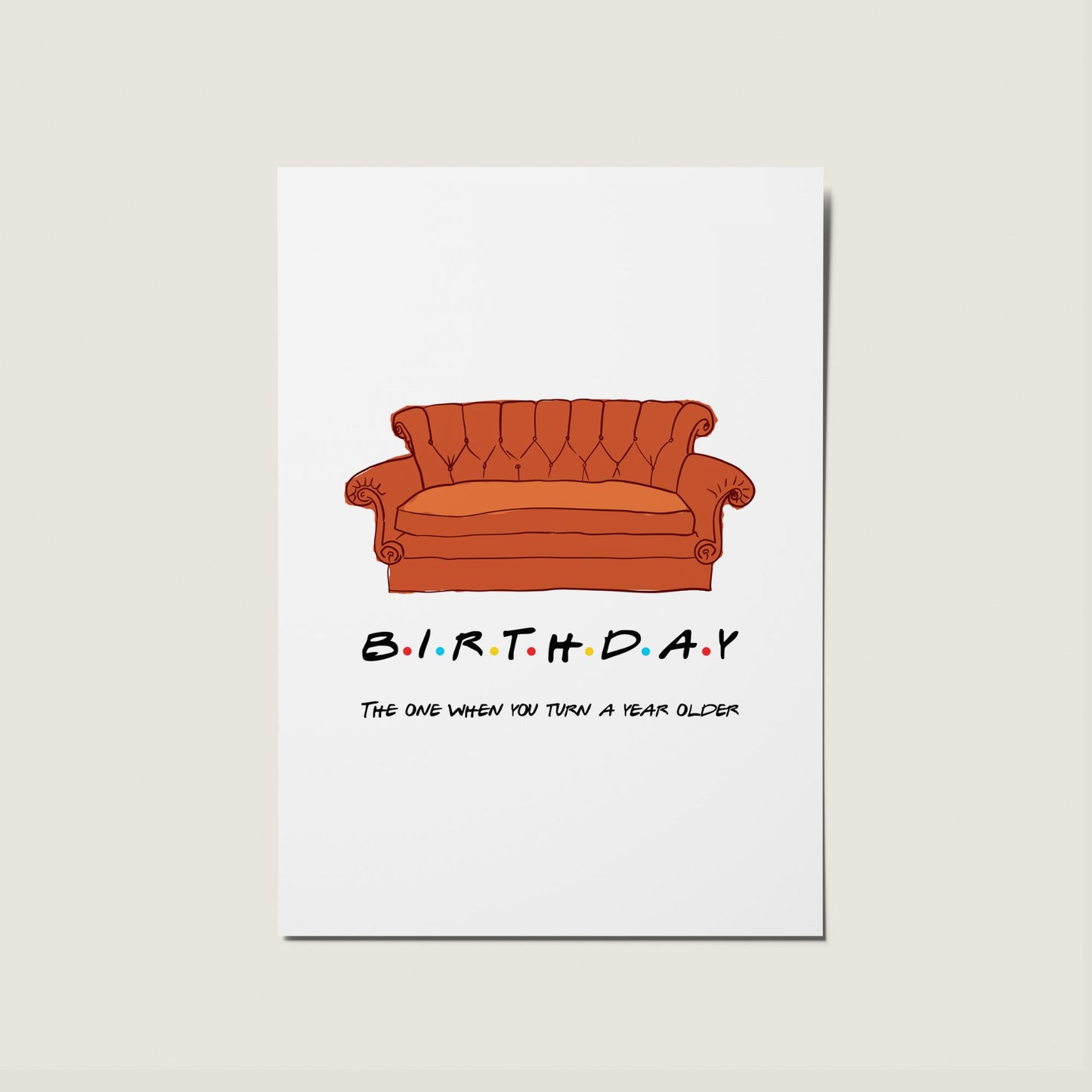 The One Where You Turn A Year Older, Friends Birthday Card