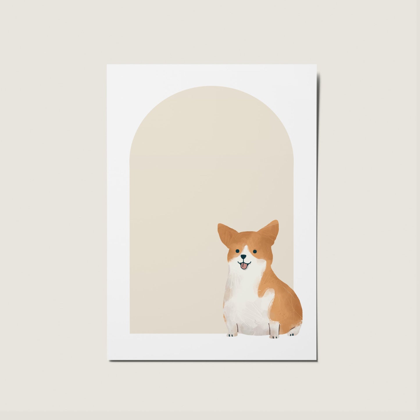 Corgi Dog Illustrated No Occasion Card