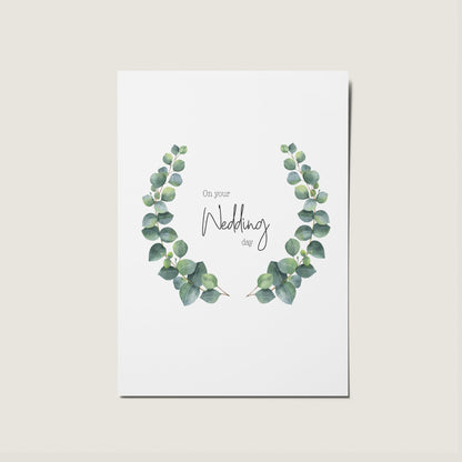 Eucalyptus On Your Wedding Day Newly Weds Card