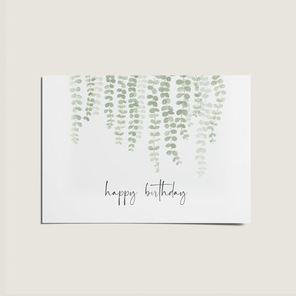 Eucalyptus Happy Birthday Card