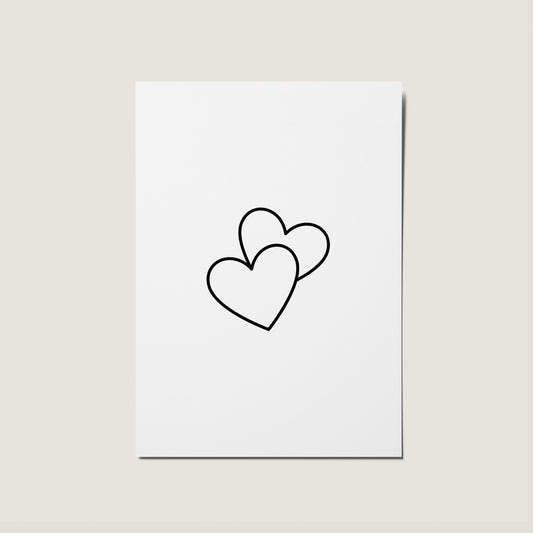 Simple Hearts No Occasion Card