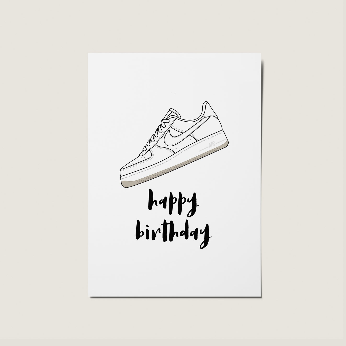 Happy Birthday Sneaker Illustrated Card