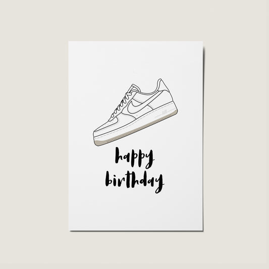 Happy Birthday Sneaker Illustrated Card