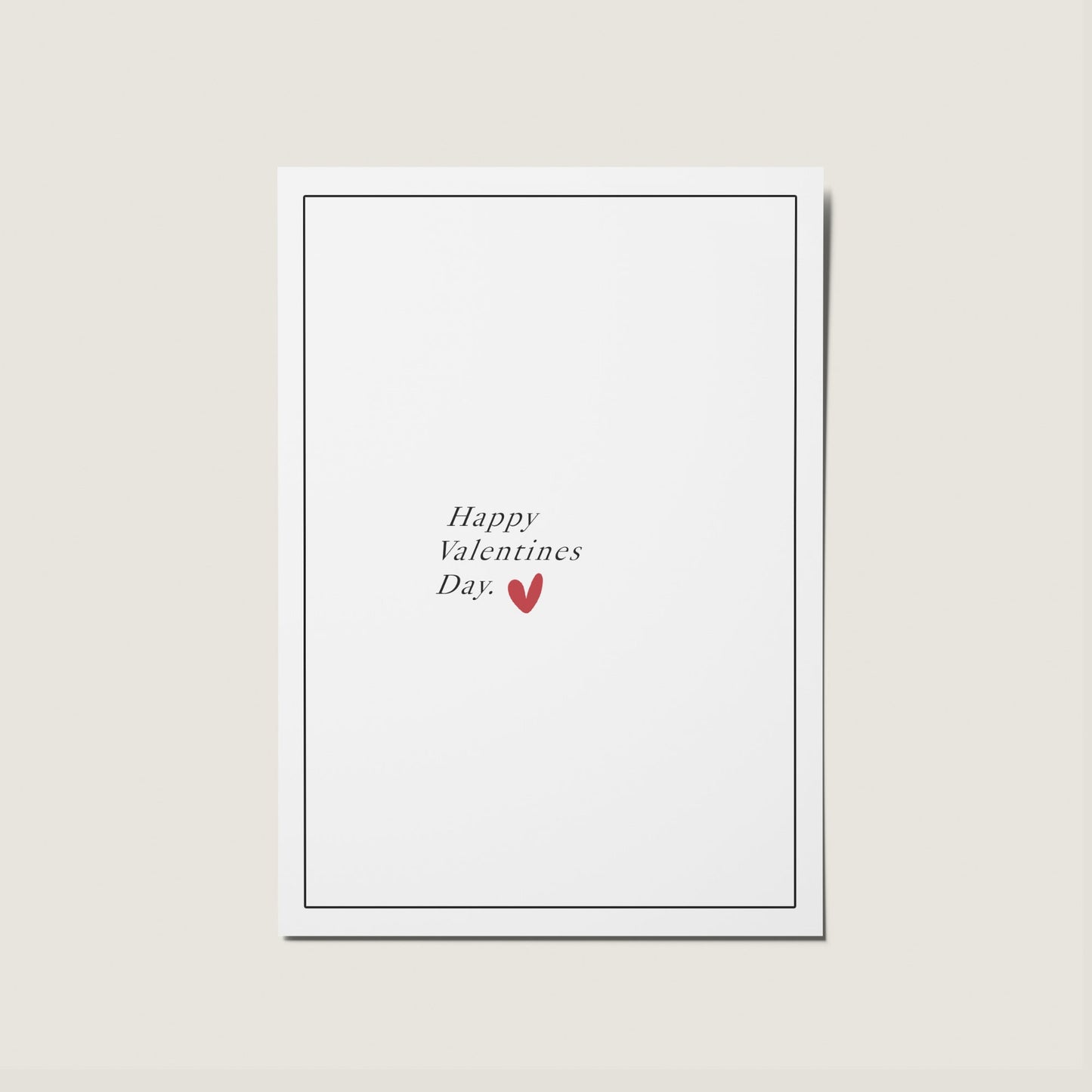 Minimal Happy Valentines Day Card
