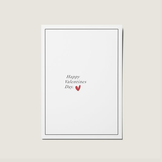 Minimal Happy Valentines Day Card