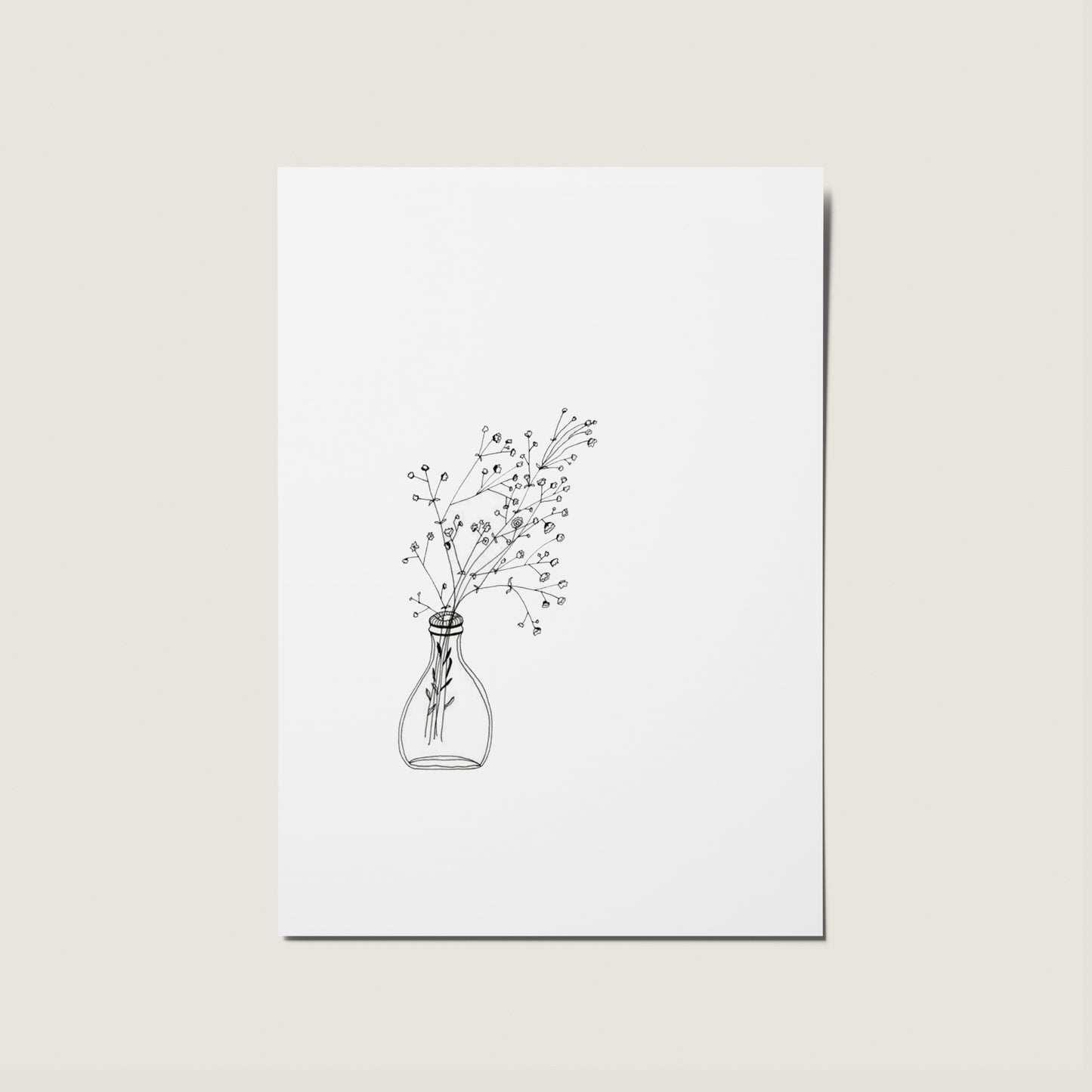 Floral Vase Minimal Scandi No Occasion Card