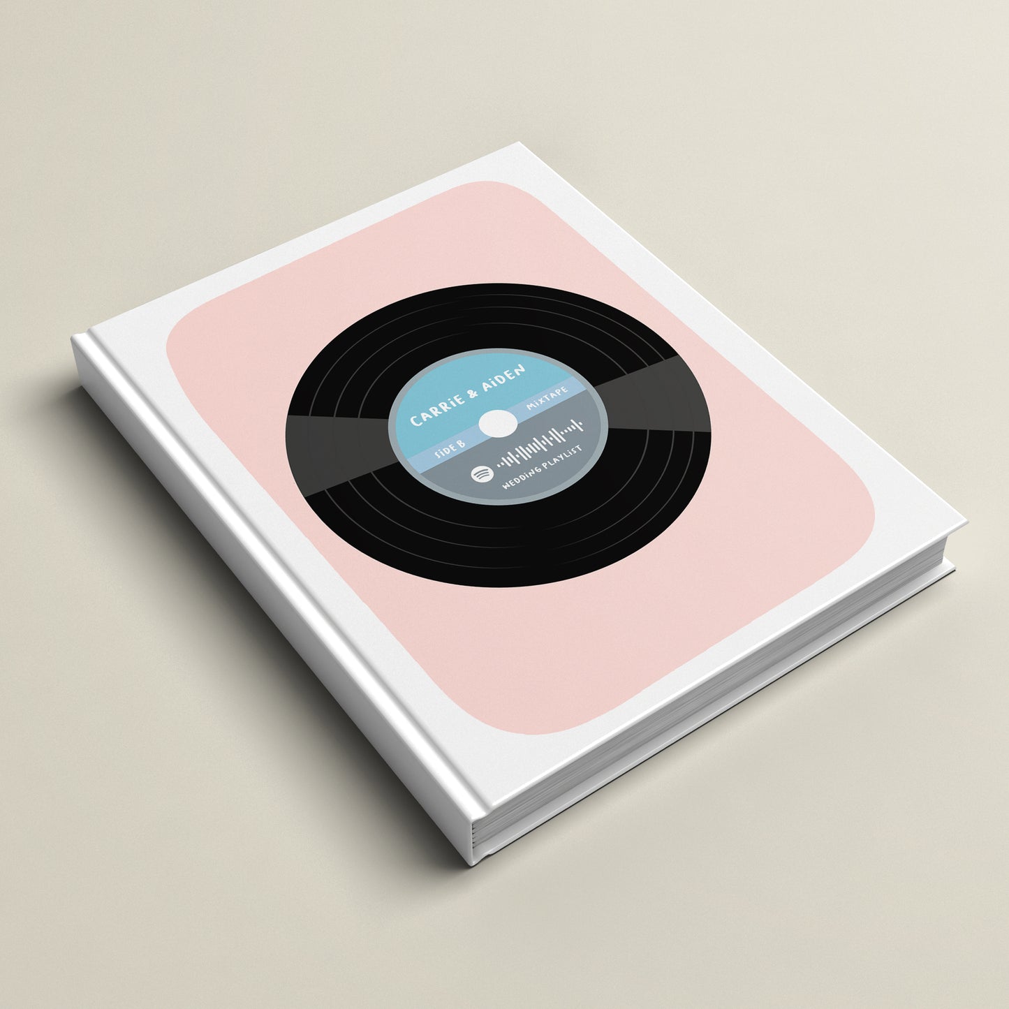 Personalised Spotify Vinyl LP A5 Notebook Hardback Journal