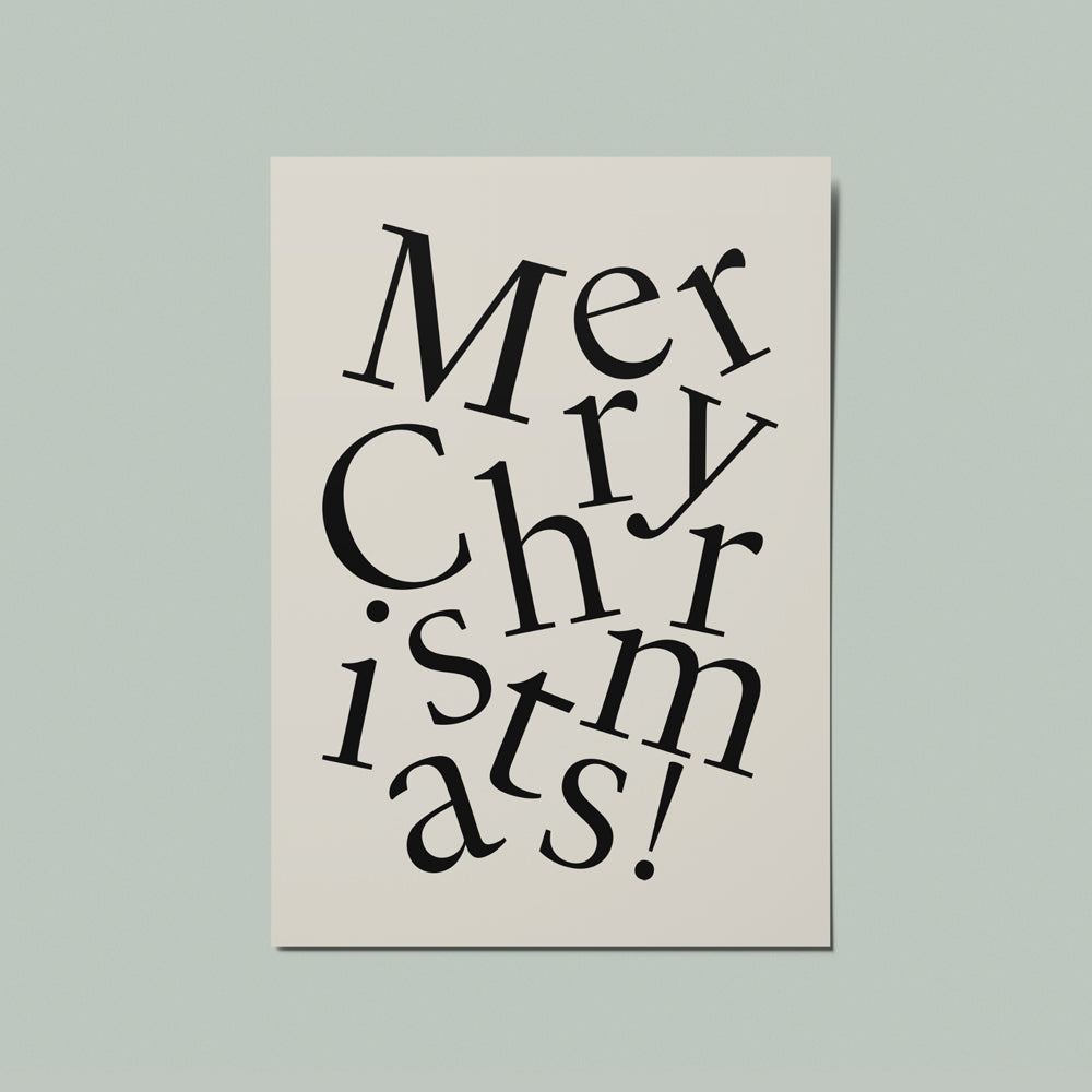 Minimal Scandinavian Merry Christmas Card