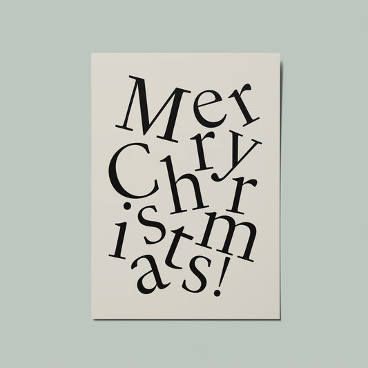 Minimal Scandinavian Merry Christmas Card