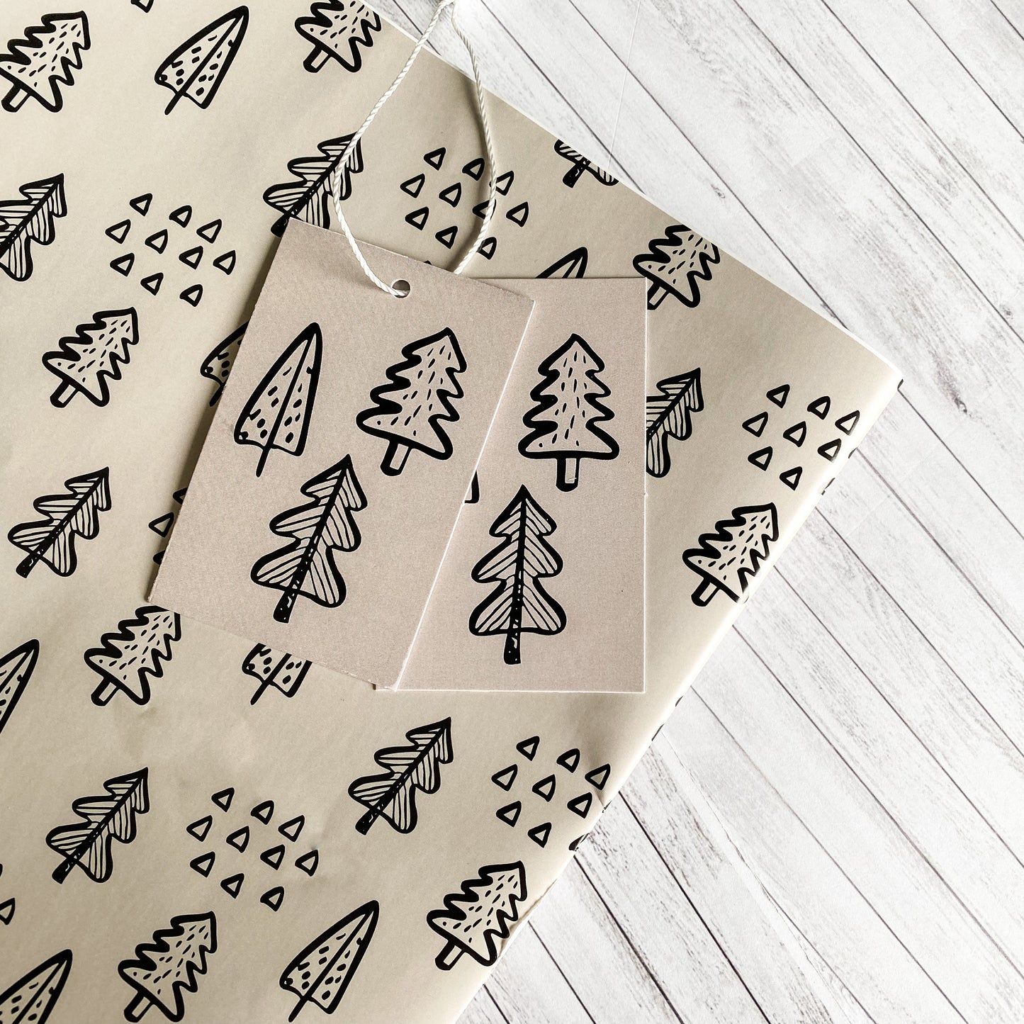Christmas Tree Minimal Scandinavian Simple Wrapping Paper Gift Wrap
