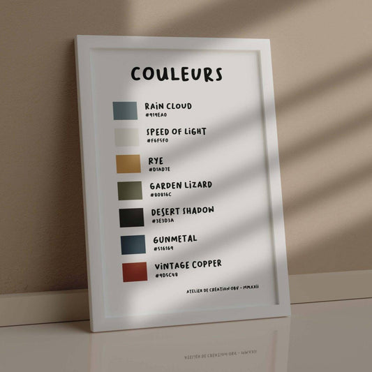 Couleurs Minimal Abstract Scandinavian Style Print
