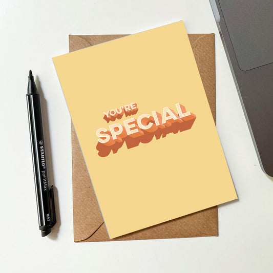 You're Special Retro Sixties Fun Bold Love Card