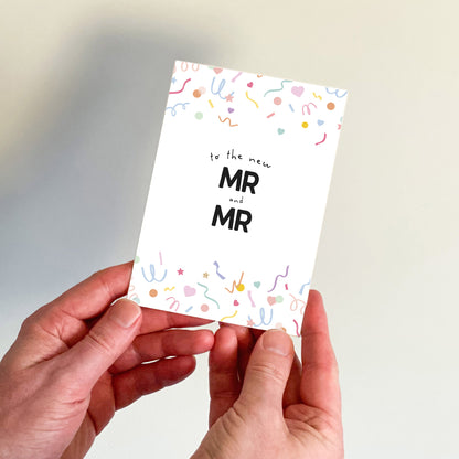 New Mr & Mr, Mrs & Mrs, Mr & Mrs Gay Wedding Card