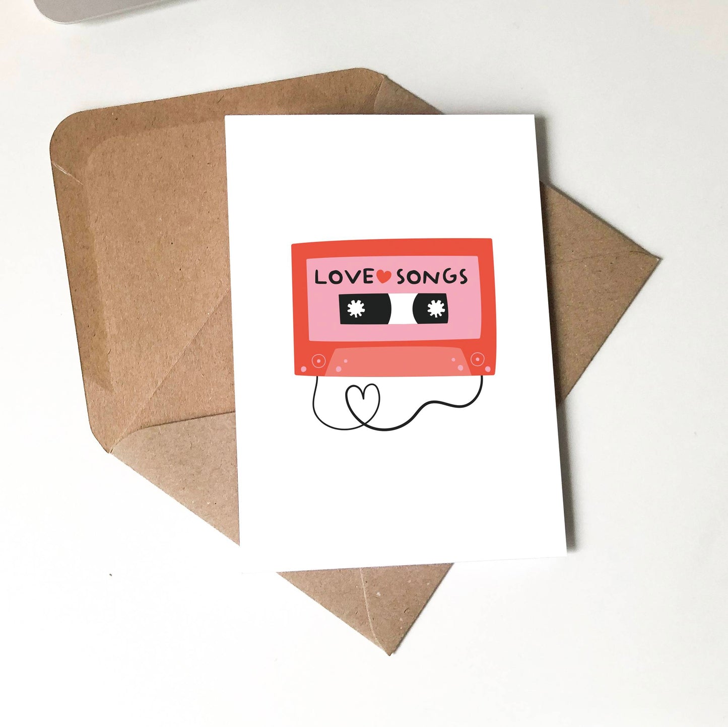Love Songs Tape Illustration Card